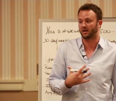 Jimmy teaching at a whiteboard